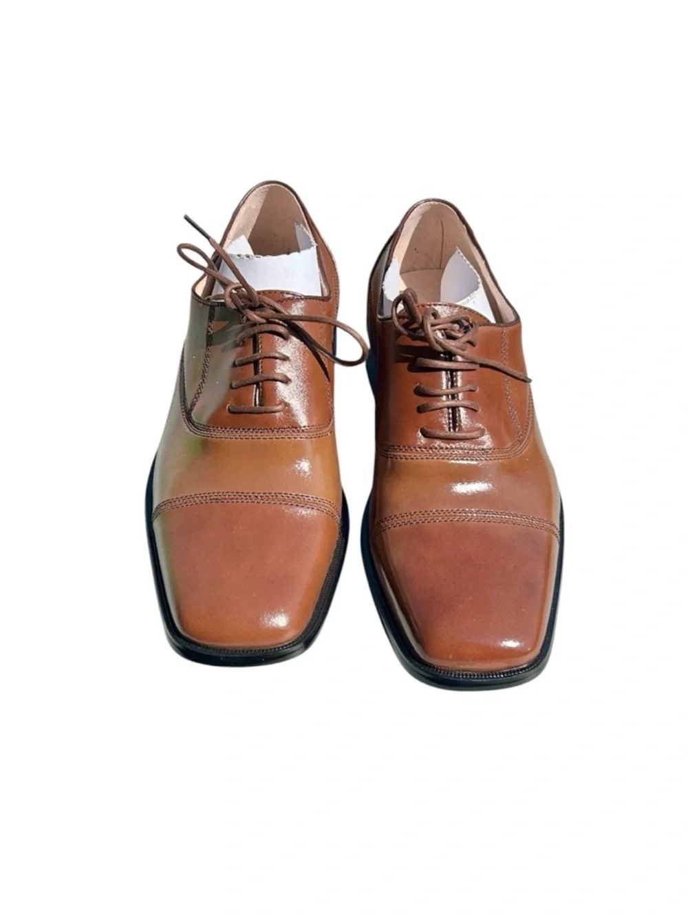 Men’s Brown Leather Dress Shoes | Italian Style | Size 7 | Classic Oxford